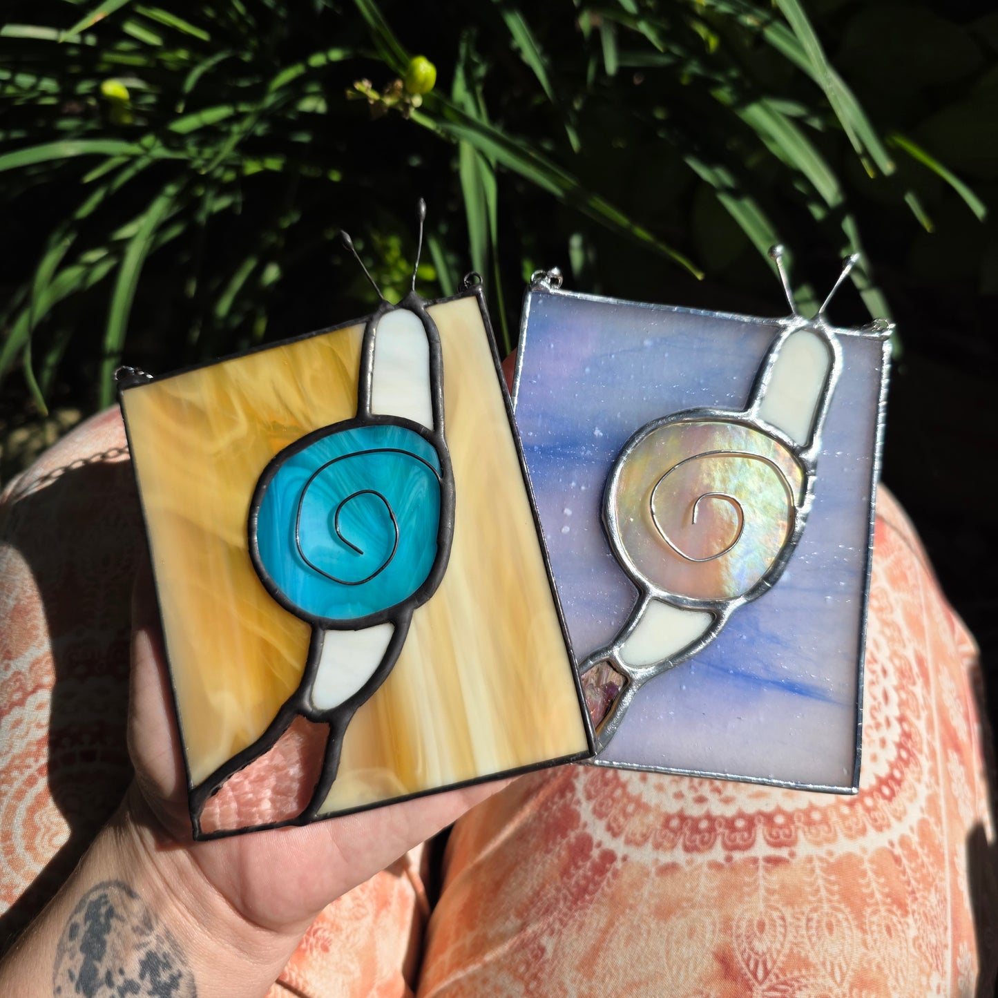 Blue Snail Stained Glass