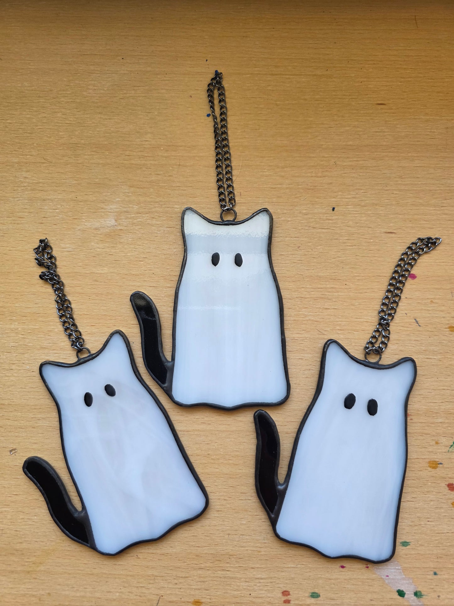 Stained Glass Ghost Kitty