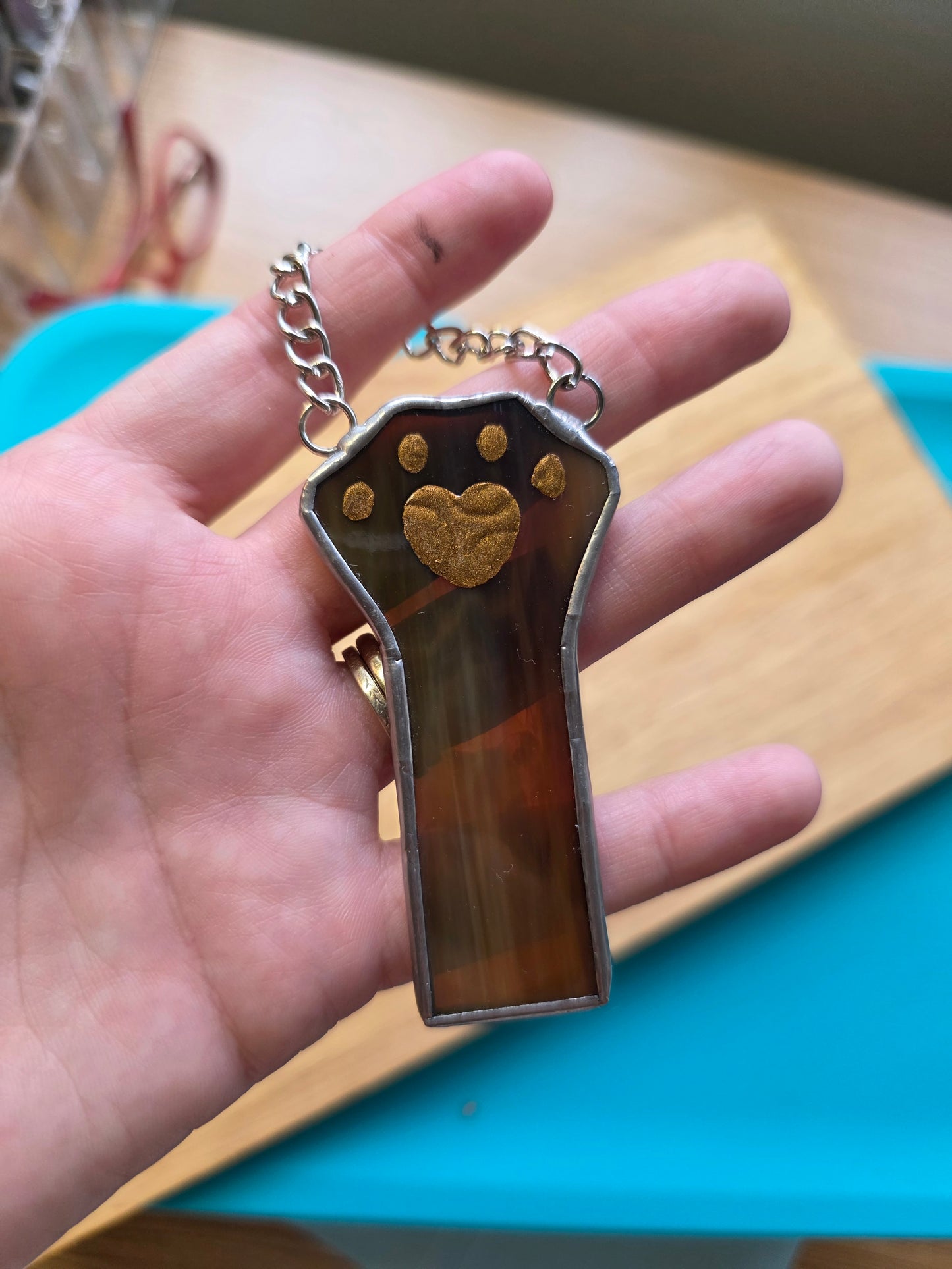 Stained Glass Animal Paw