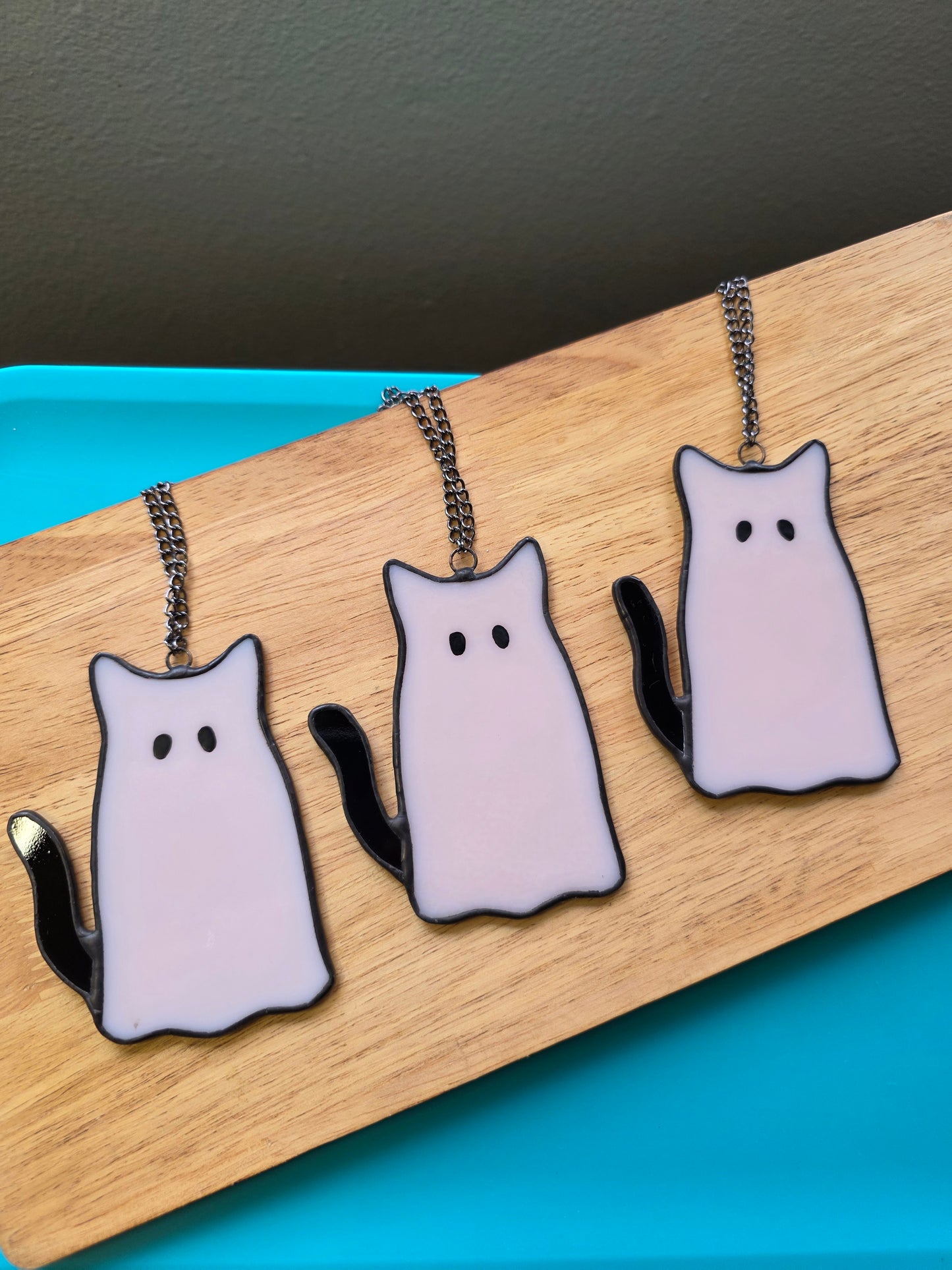 Stained Glass Ghost Kitty