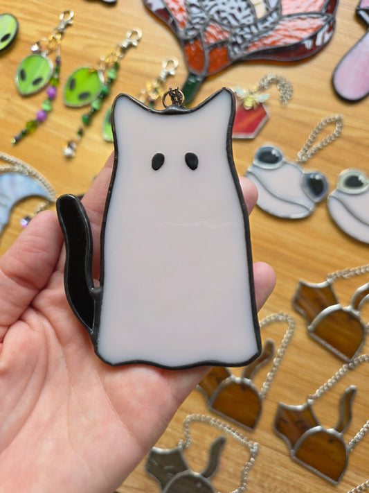 Stained Glass Ghost Kitty
