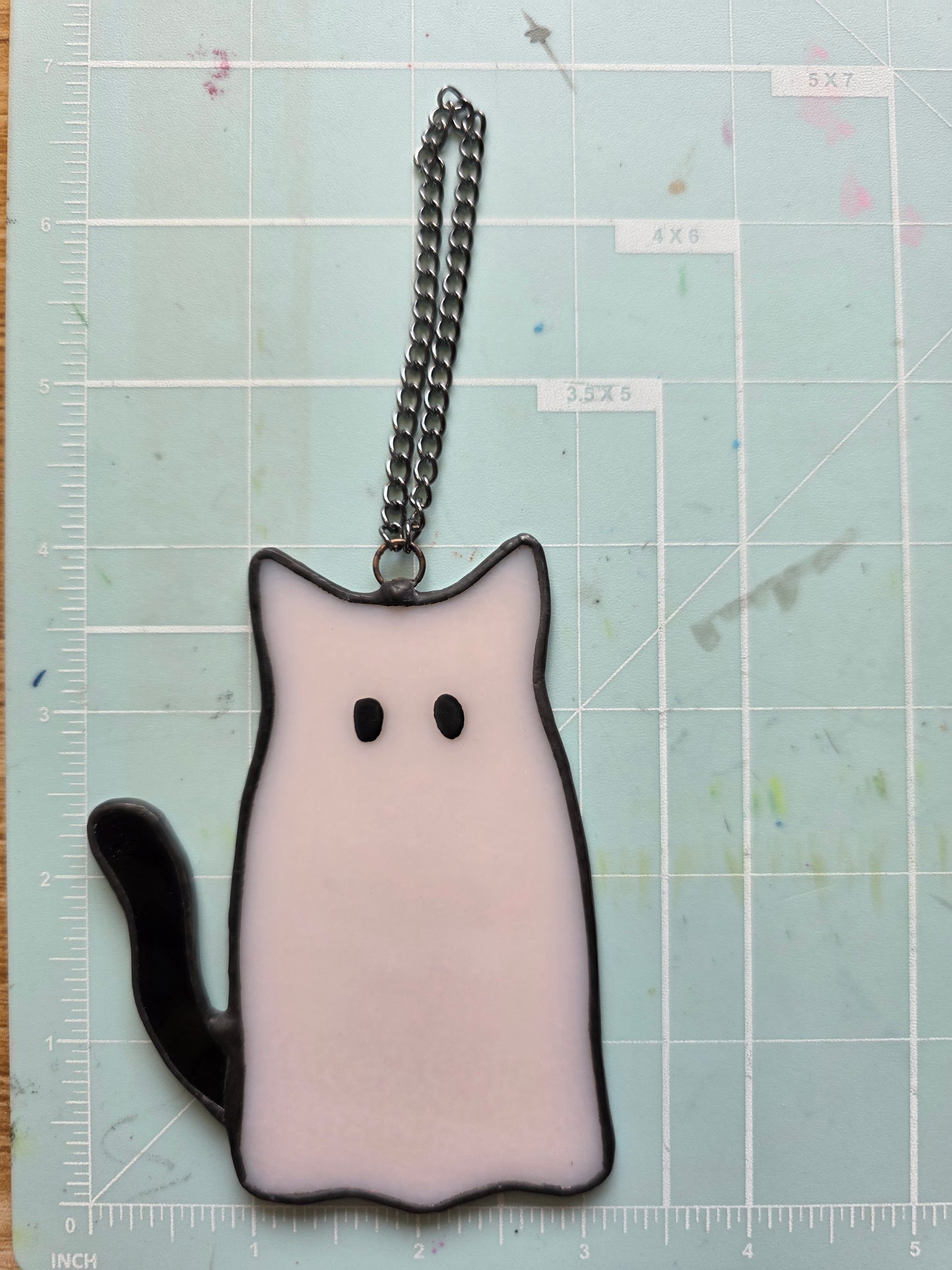 Stained Glass Ghost Kitty