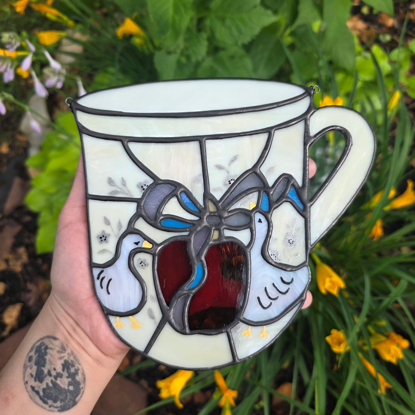 Marmalade Goose Coffee Mug Stained Glass