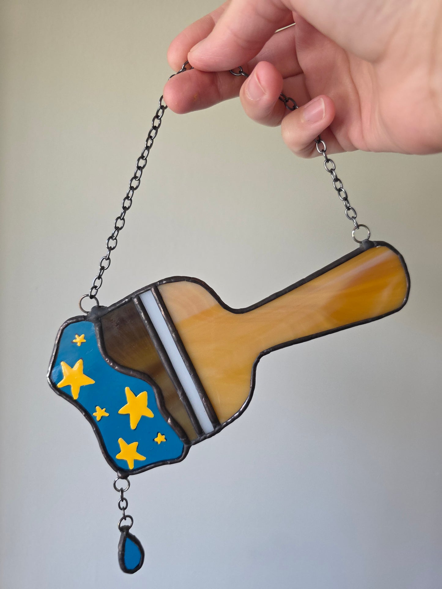 Neopets Starry Paint Brush Stained Glass - MADE TO ORDER