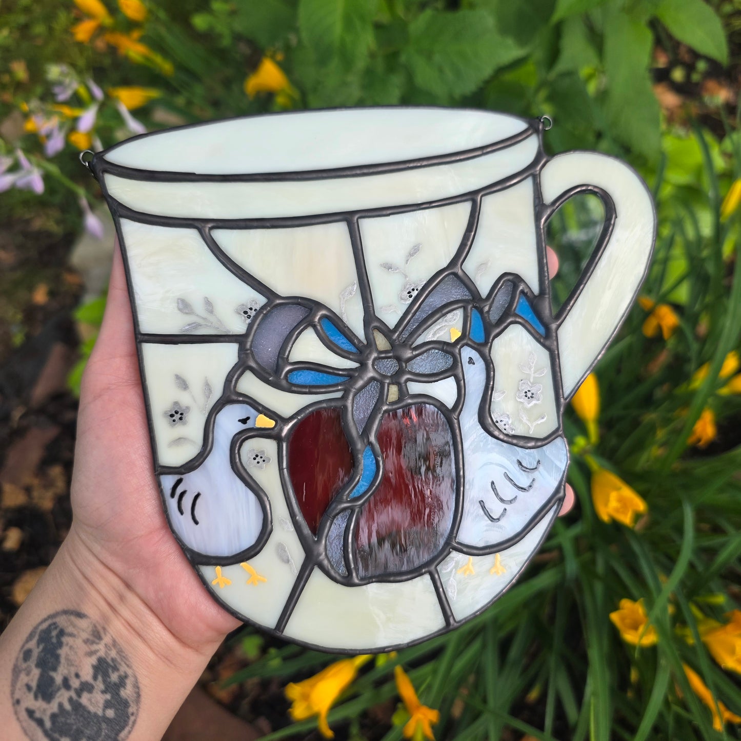 Marmalade Goose Coffee Mug Stained Glass