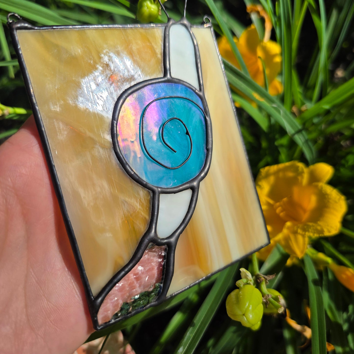 Blue Snail Stained Glass