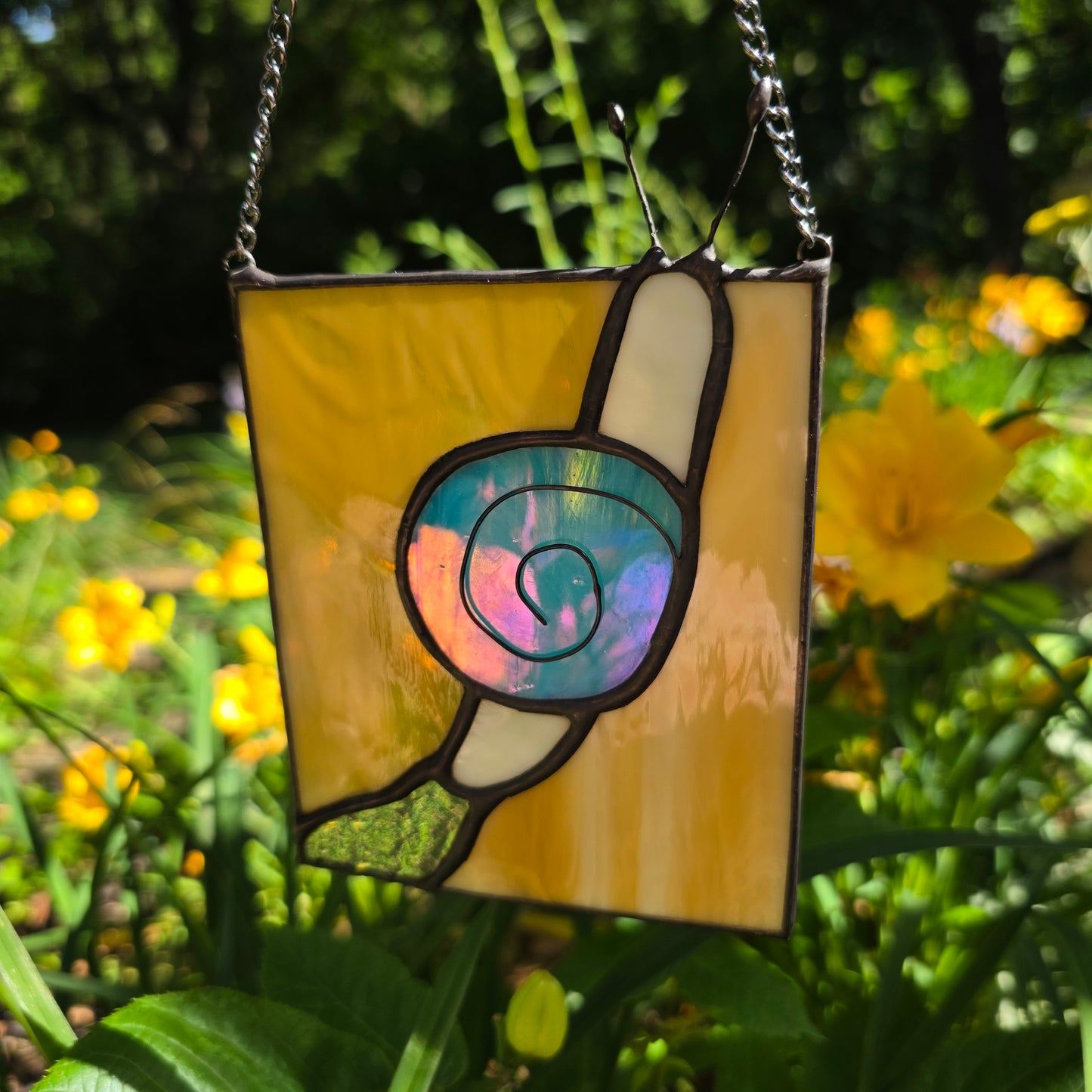 Blue Snail Stained Glass