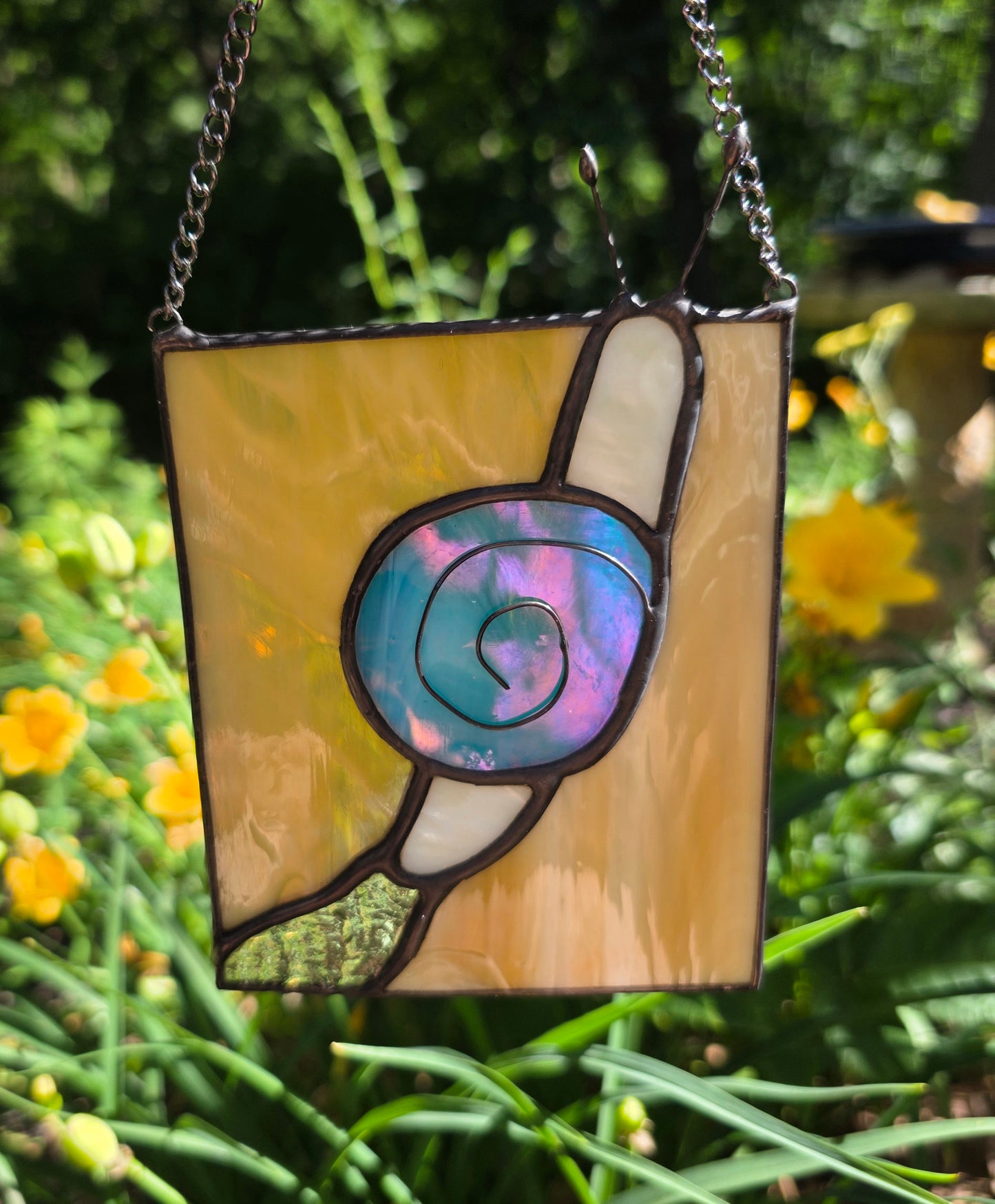 Blue Snail Stained Glass