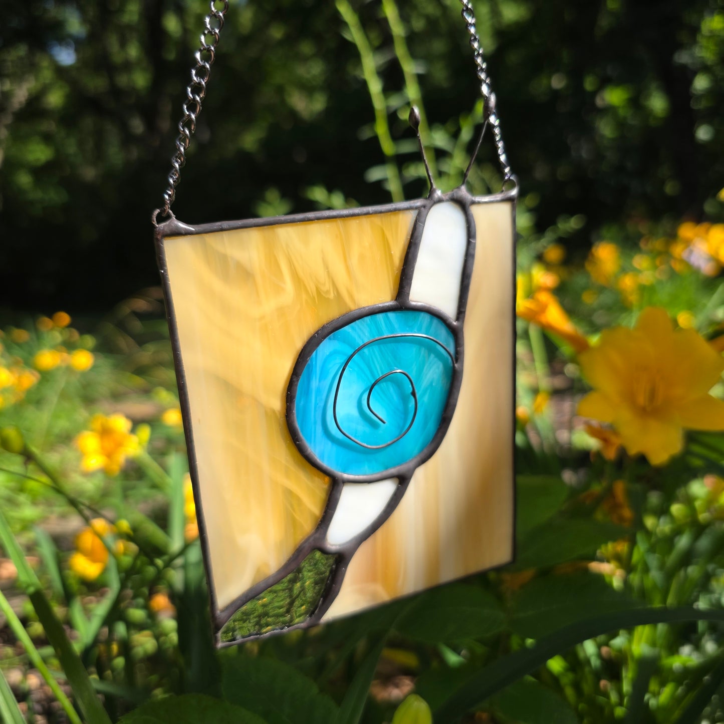 Blue Snail Stained Glass