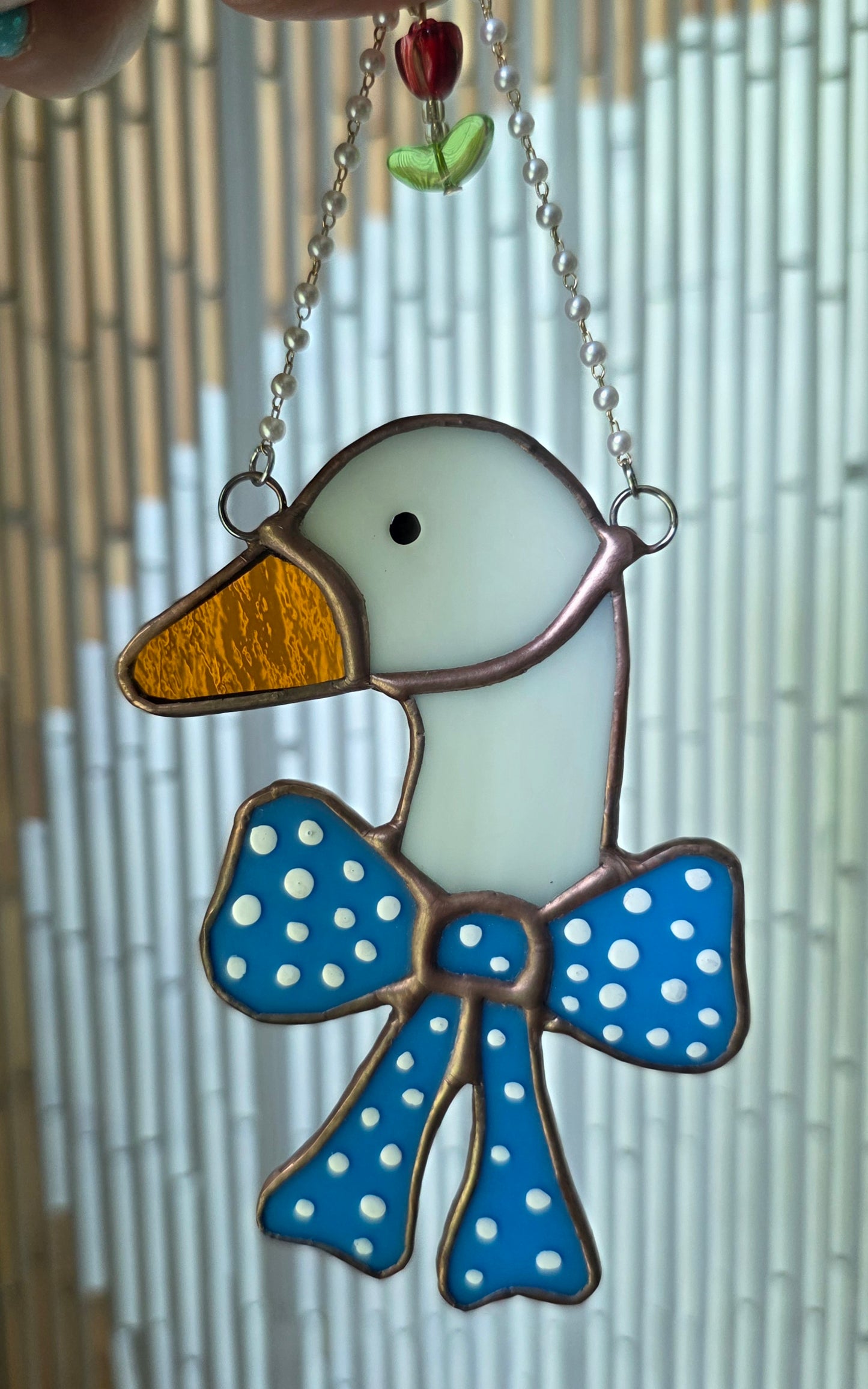 Small Aunt Rhody Goose Stained Glass