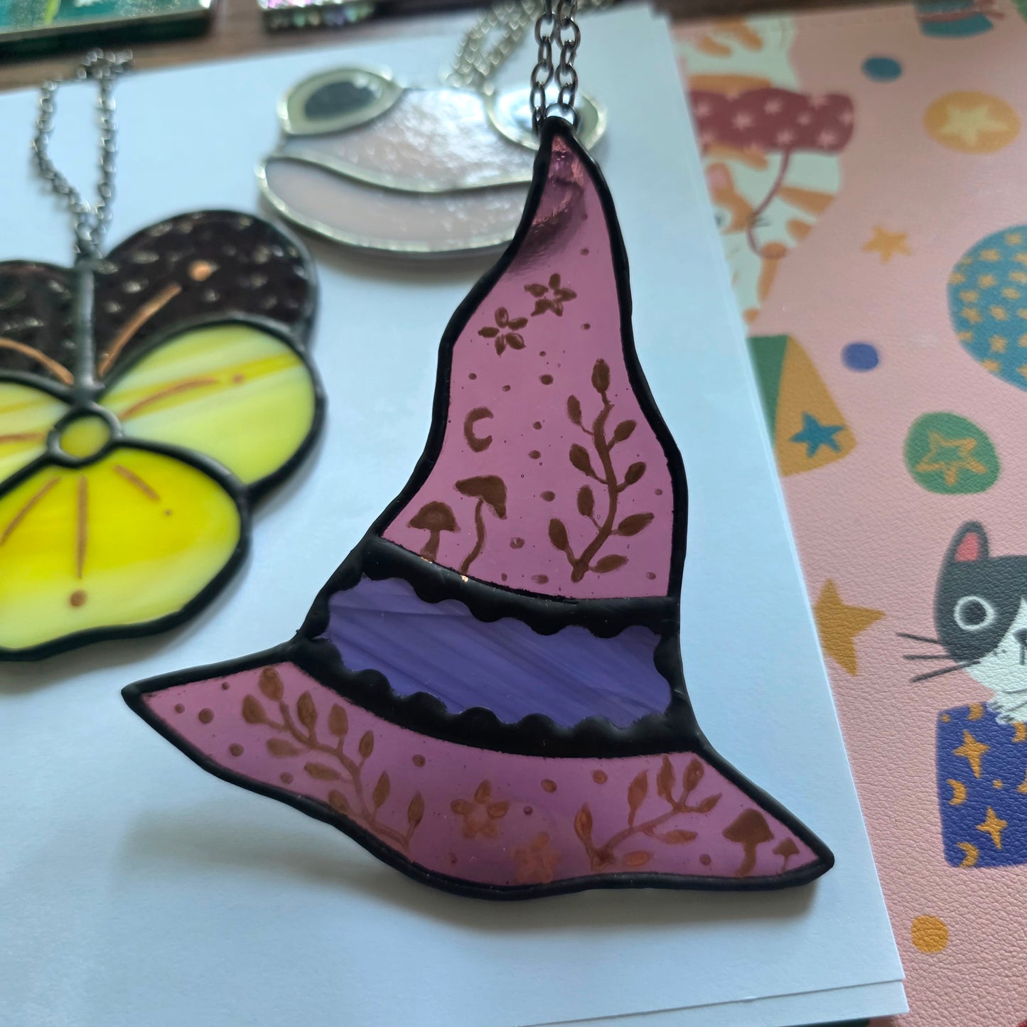 Purple Floral Witch Hat