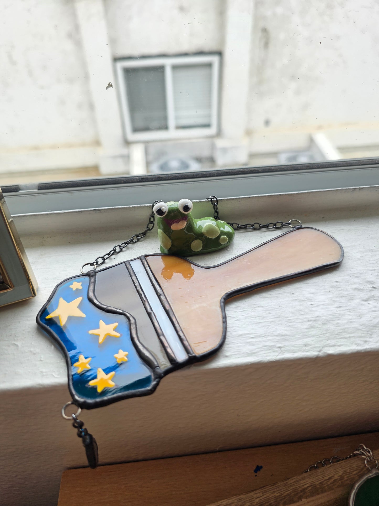 Neopets Starry Paint Brush Stained Glass - MADE TO ORDER