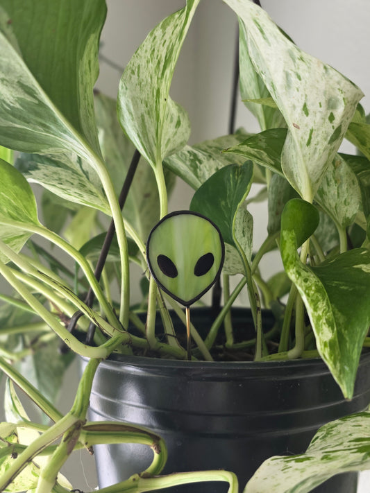 Stained Glass Alien Plant Stake
