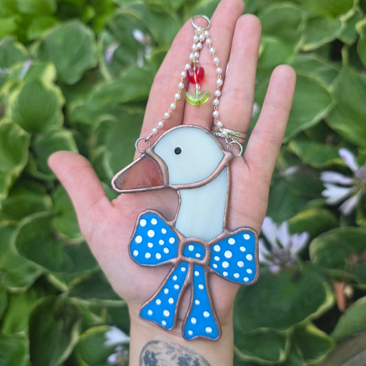 Small Aunt Rhody Goose Stained Glass