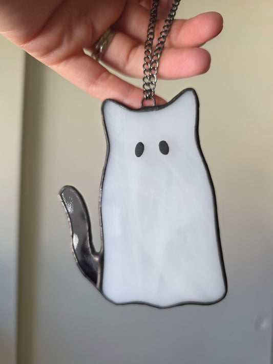 Stained Glass Ghost Kitty