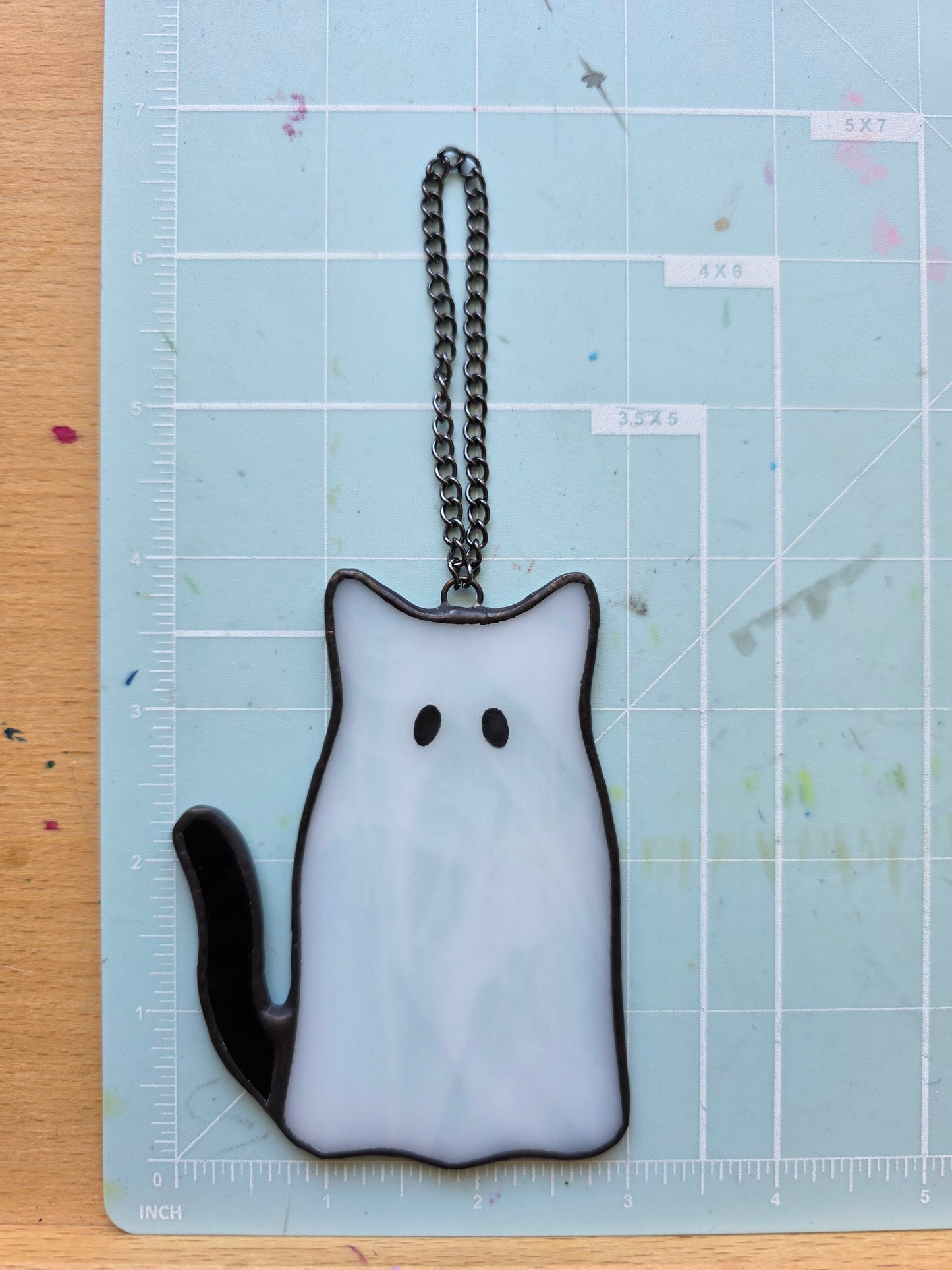 Stained Glass Ghost Kitty