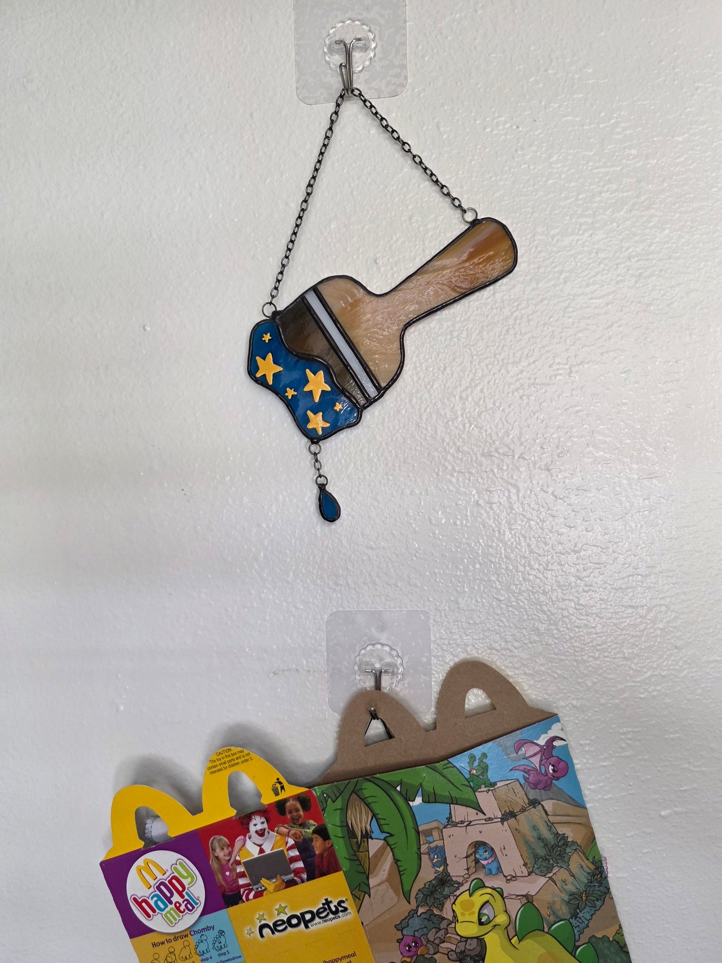 Neopets Starry Paint Brush Stained Glass - MADE TO ORDER