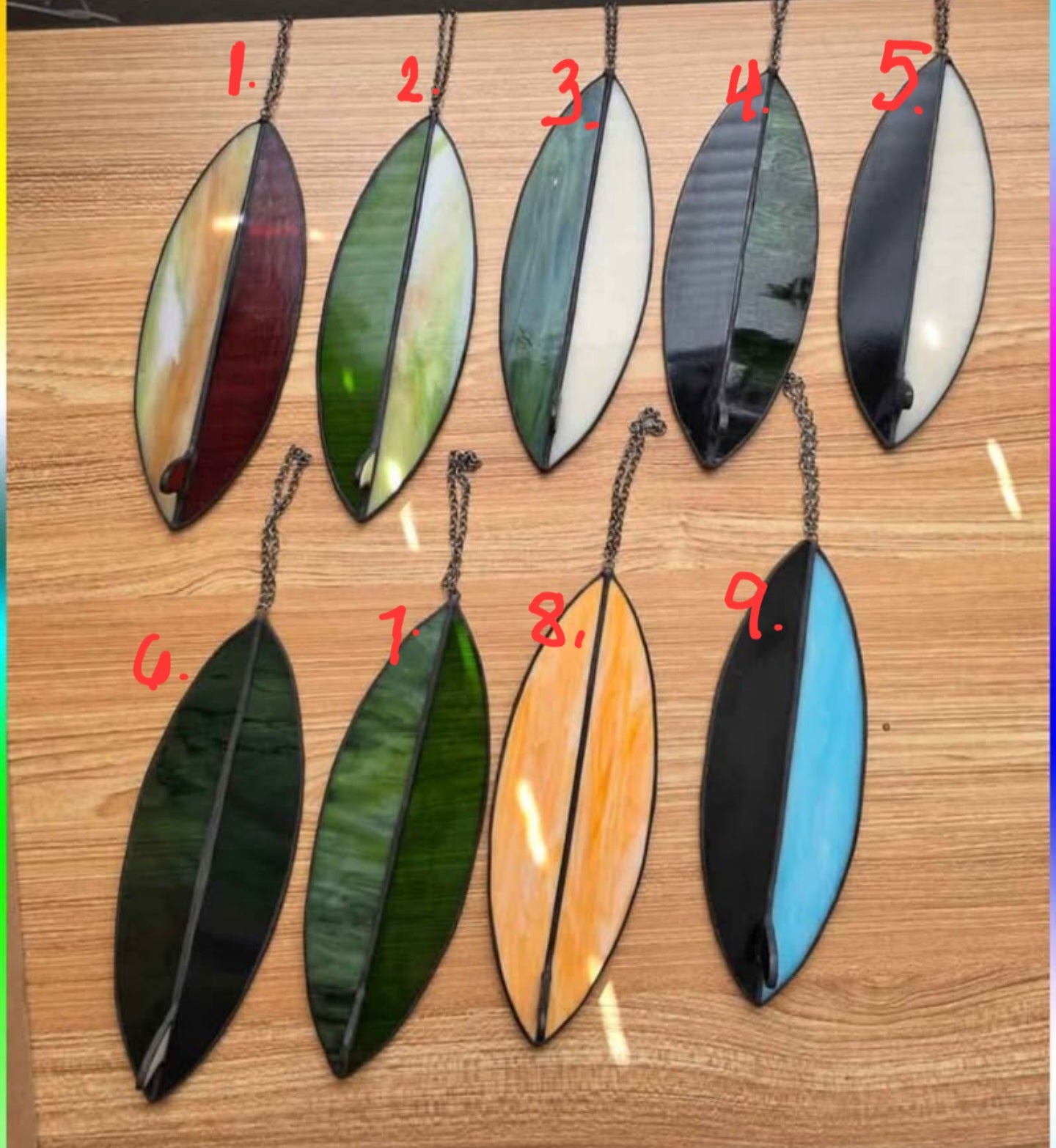 Large Stained Glass Surfboards